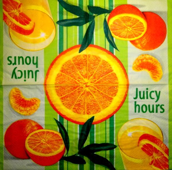 060 Lemons,  Oranges - 3 ply (grün) - ti- flair